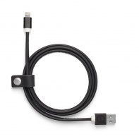 Picture of Leather Charger Cable Apple, Black