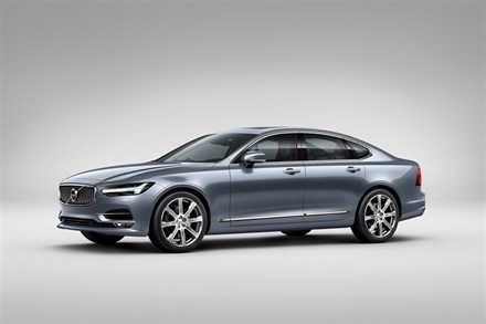 Front Quarter Volvo S90 Mussel Blue