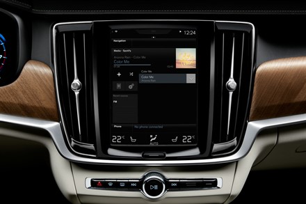 Volvo integrated Spotify app