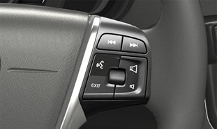 Steering wheel keypad.